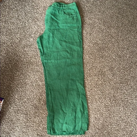 NWT Zara 100% Linen Frayed Lined Trousers Size XXL - Picture 3 of 7